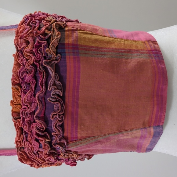 Nadir Positano Cropped Sunset Tartan Bustier - Picture 4 of 10